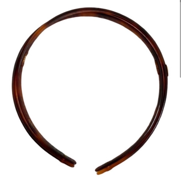 FENDI Brown Tortoiseshell Vintage Headband / Hair Clip Accessory - Picture 3 of 10